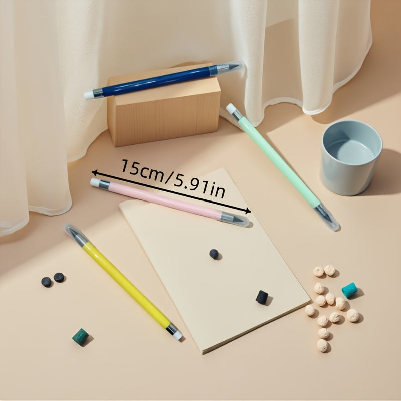 6pcs HB Eternal Pencil • Black Technology Sketch Pencil • Not Easy to Break • Doesn't Need Sharpening