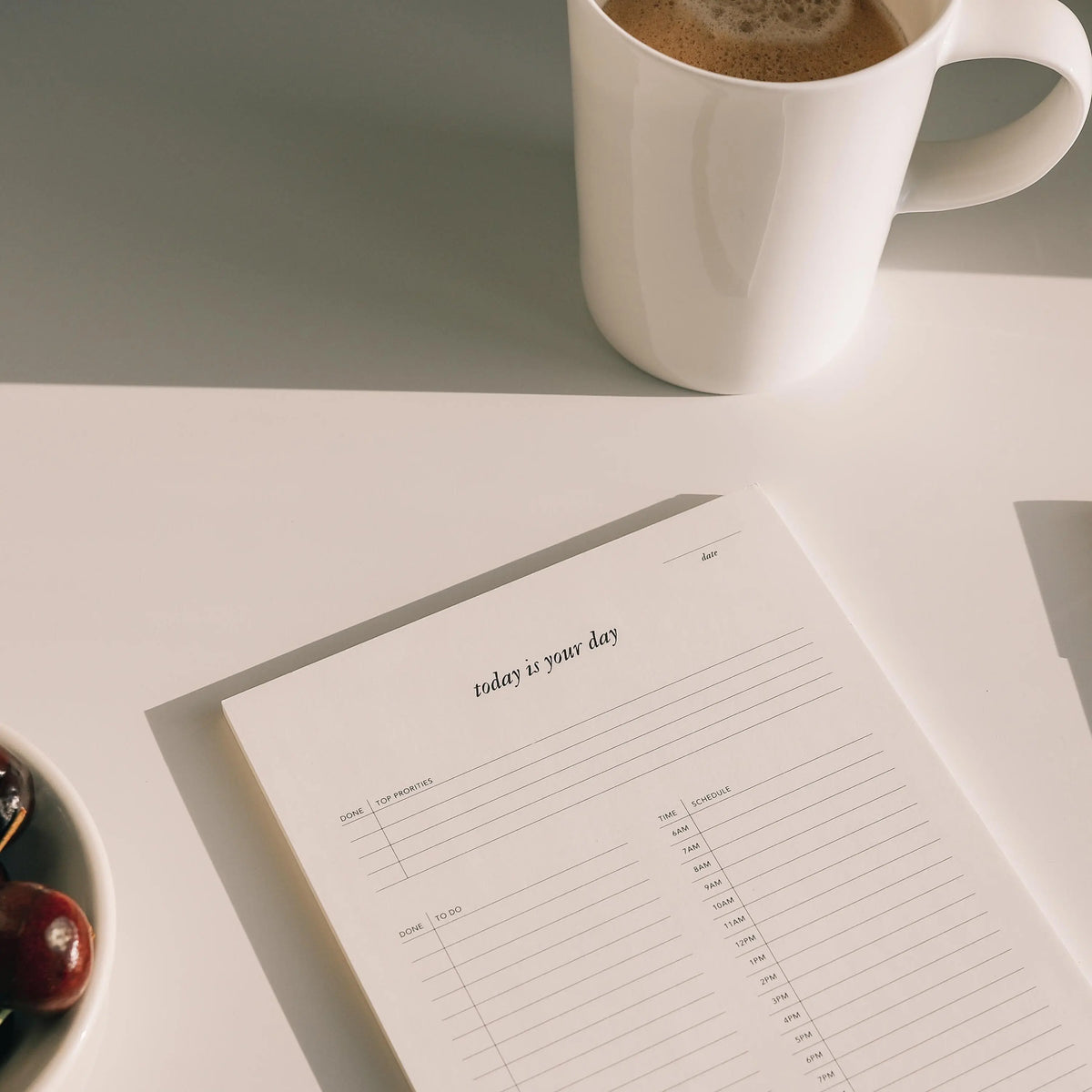 Daily Notepad | Today is Your Day Notepad, Daily Planner Notepad undated notebook
