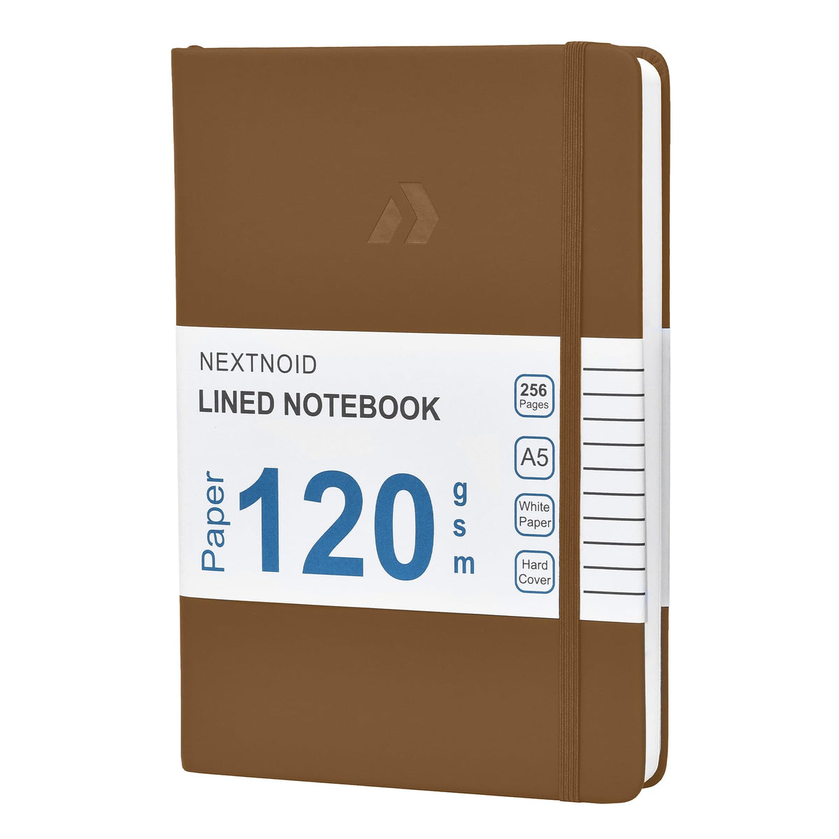 Nextnoid Lined Notebook Journal for Men - 120 GSM Thick Paper - 160 Pages - A5 Hardcover Notebook for Work - Ideal for Writing, Journaling, and Note-Taking (Black)