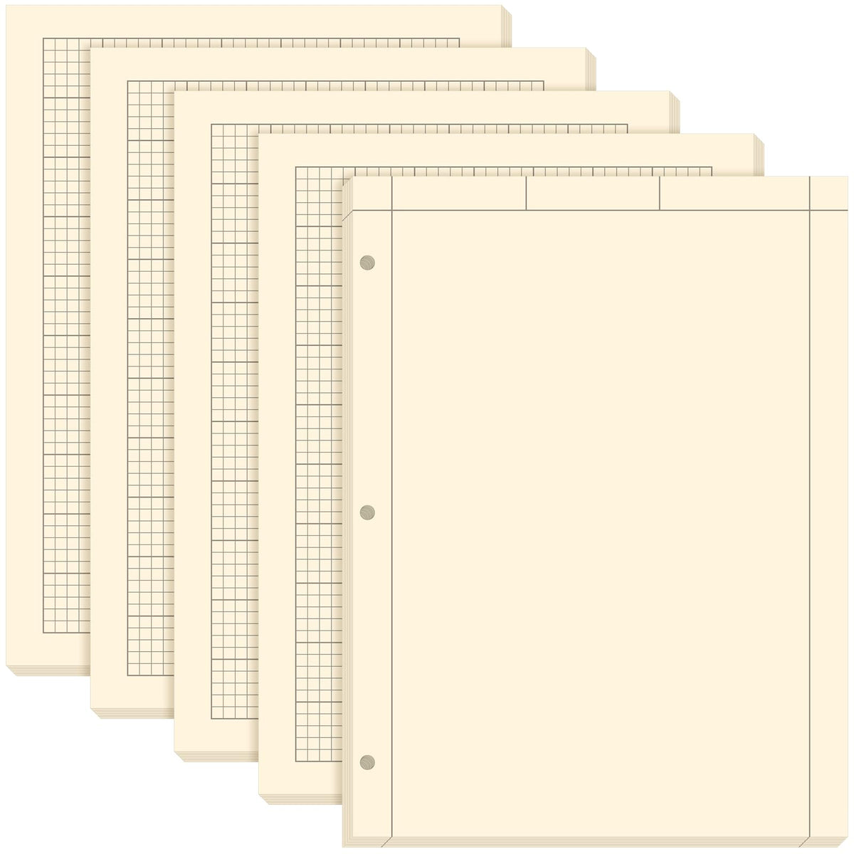 Seajan 5 Pcs Engineering Paper Notebook Engineer Computation Pad,Green