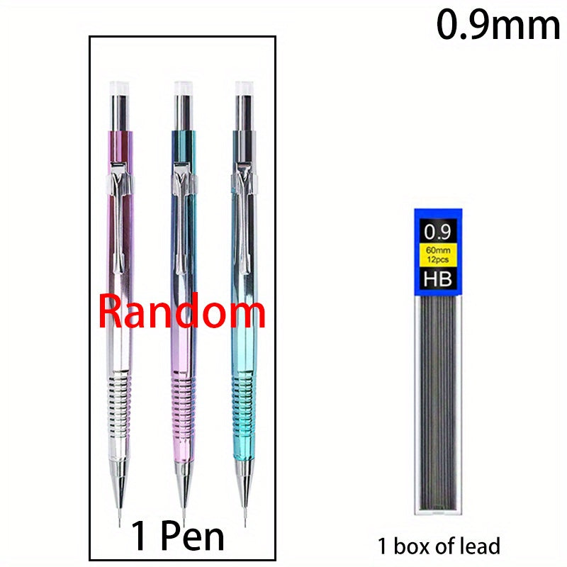 Creative Pencil Ballpoint Pen 2-In-1 Blue 0.3 0.5 0.7 0.9Mm 1 Random Mechanical Pencil with Replacement Lead, Multifunctional Writing Stationery