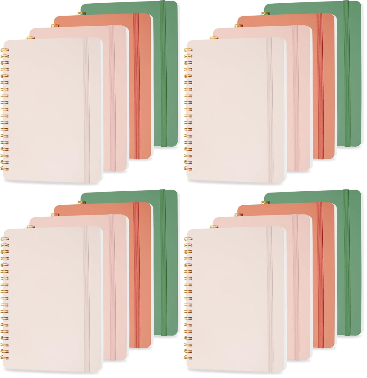 4 PCS Small Spiral Notebook 5x7, Spiral Journal Notebook, Notebooks for Work, Note Taking, School, Small Notebooks 5x7 with Strap, Cute Notebooks for Women 50 Sheets