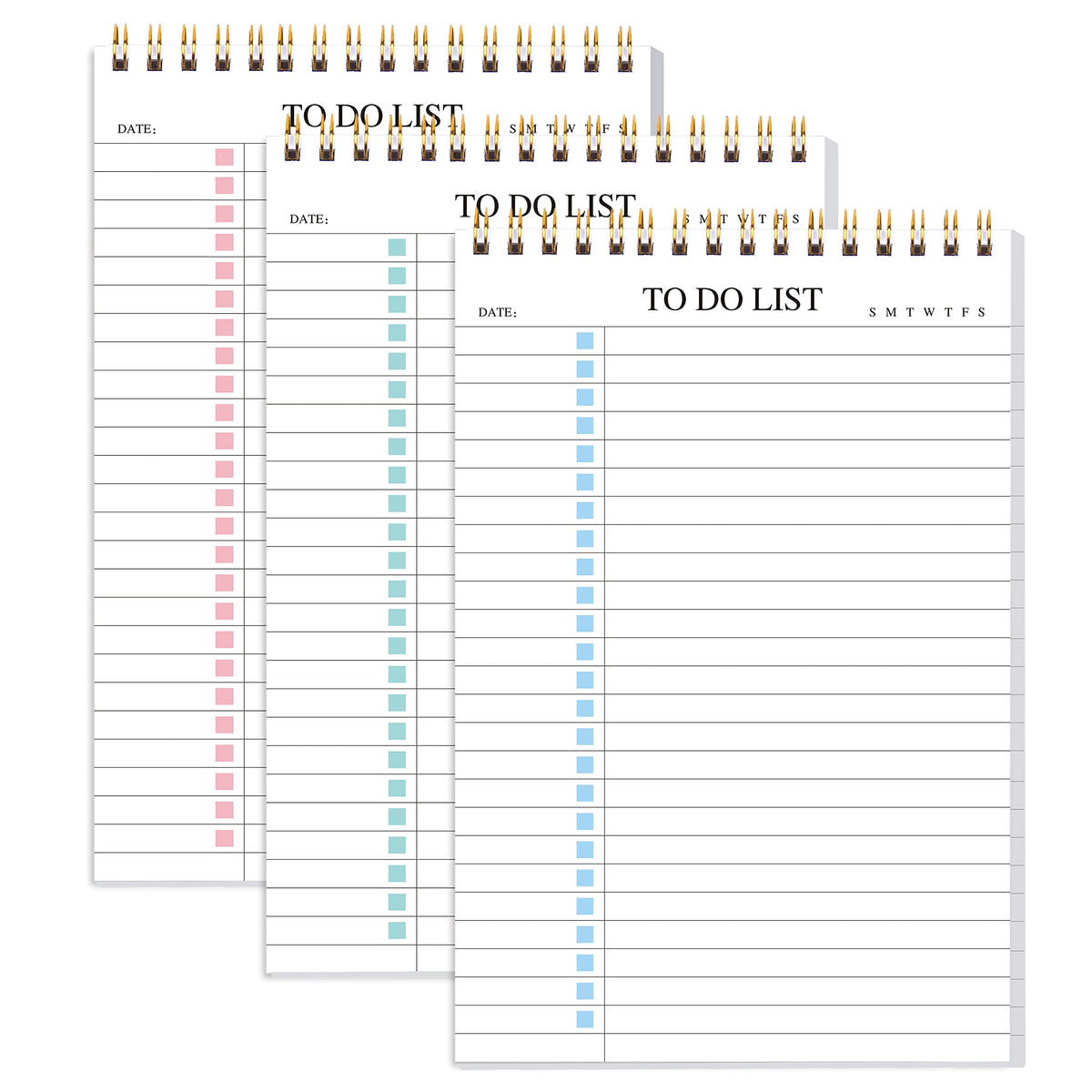 To Do List Notepad 3 Pack, Undated Daily Planner Notepad, A5 (5.5" x 8.3")