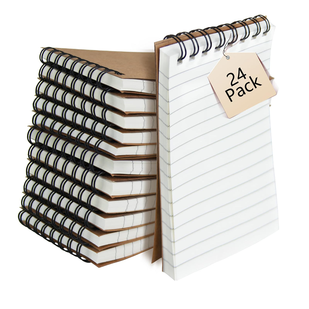 12 Pack 3x5" Mini Notebook, Small Spiral College Ruled Notepad for School