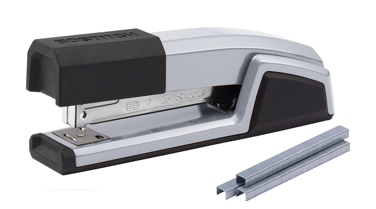 Bostitch Office Epic Metal 3 in 1 Stapler, 25 Sheet Capacity, Includes 210 Staples in Staple Storage Compartment & Integrated Remover,