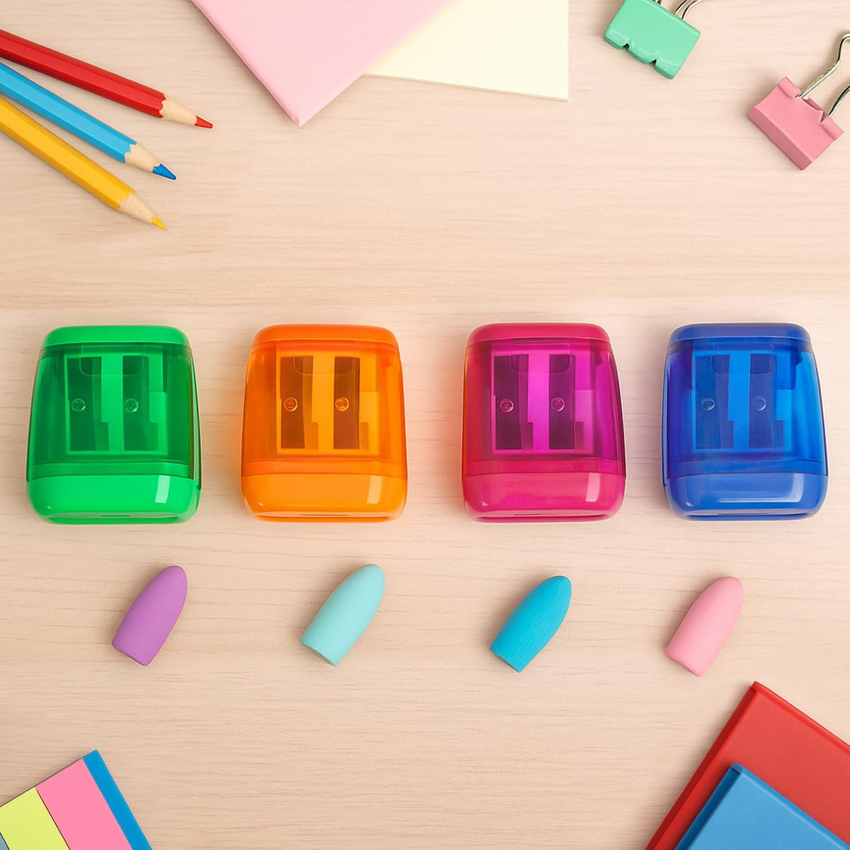 Pencil Sharpener, Manual Pencil Sharpeners, Handheld for Kids & Adults