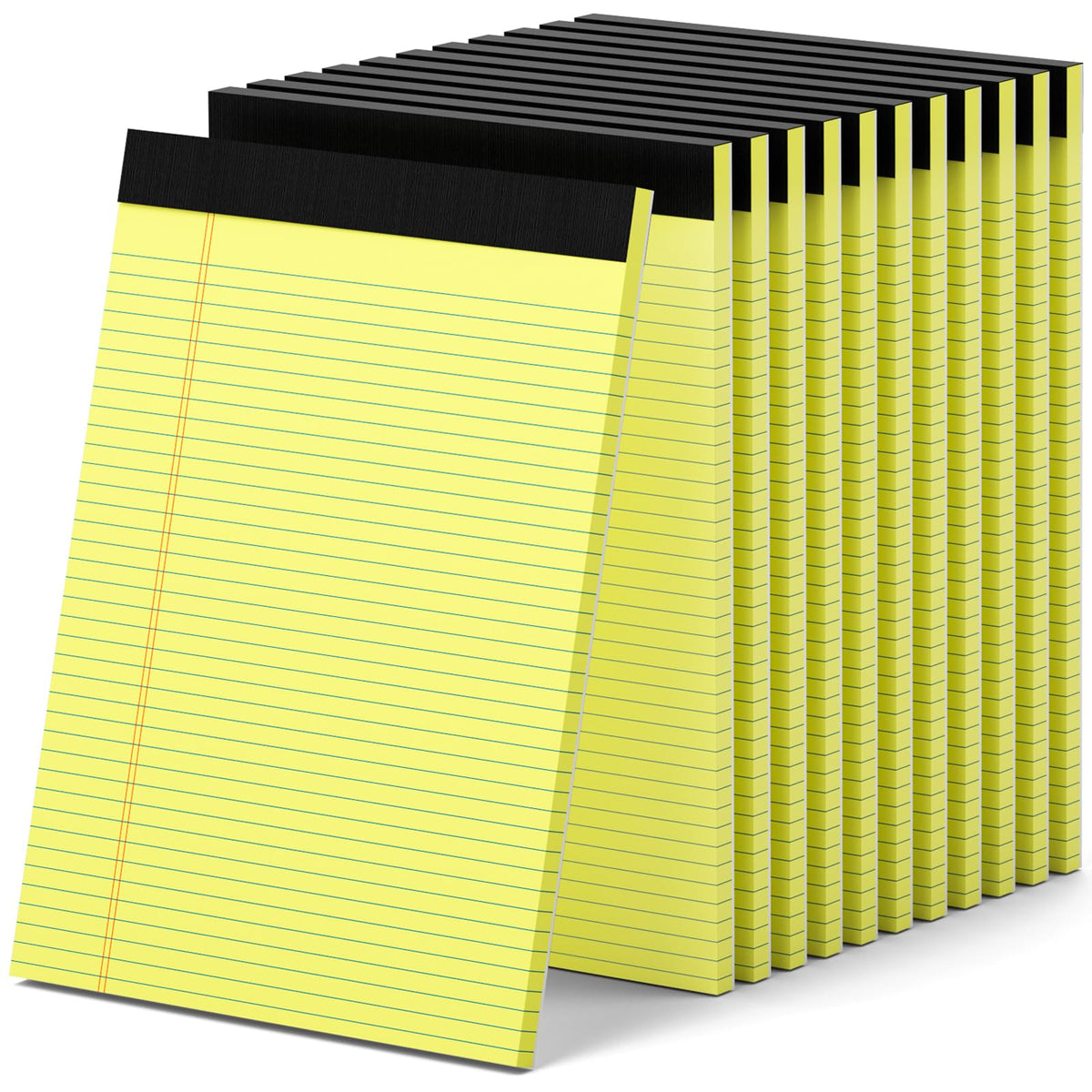 AILZFEI 12 Pack of Legal Pads 8.5 x 11.75 College Ruled Notebook White Paper Note Pad Narrow Ruled 30 Sheets Notepads Perforated Writing Pad Clear Print 8x11 Legal Pads Pads of Paper