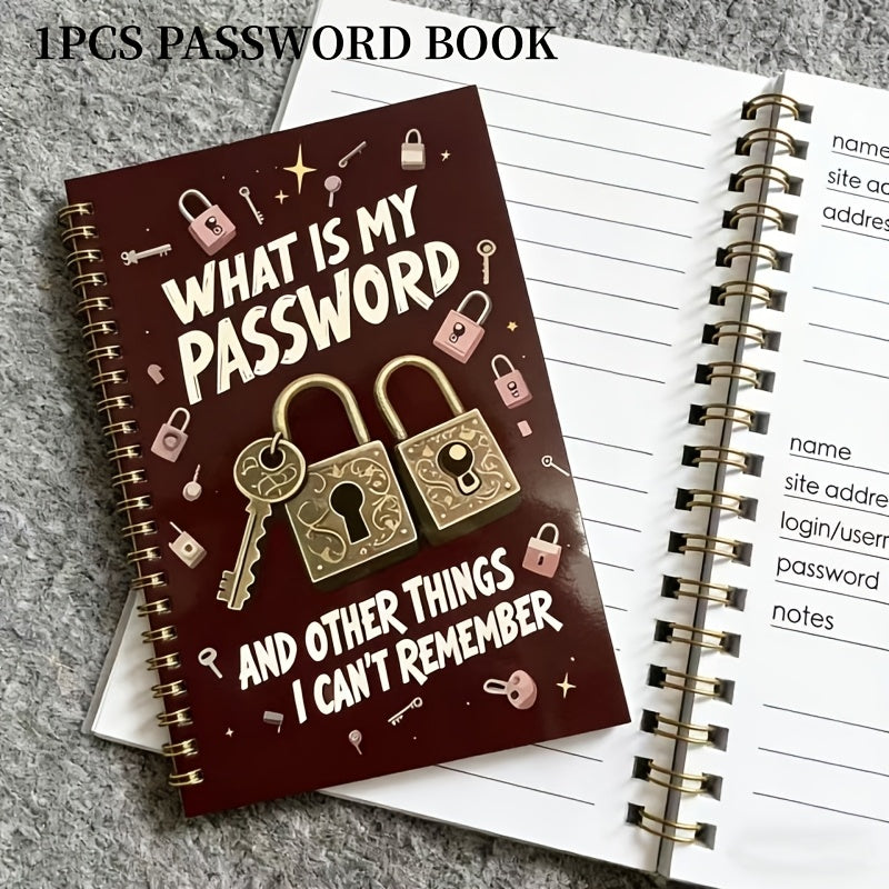 Password Keeper Notebook (2 Styles) - Internet & Computer Login Organizer | With Alphabetical Tabs, Spiral Bound for Home/Office, Website Username Password Tracker