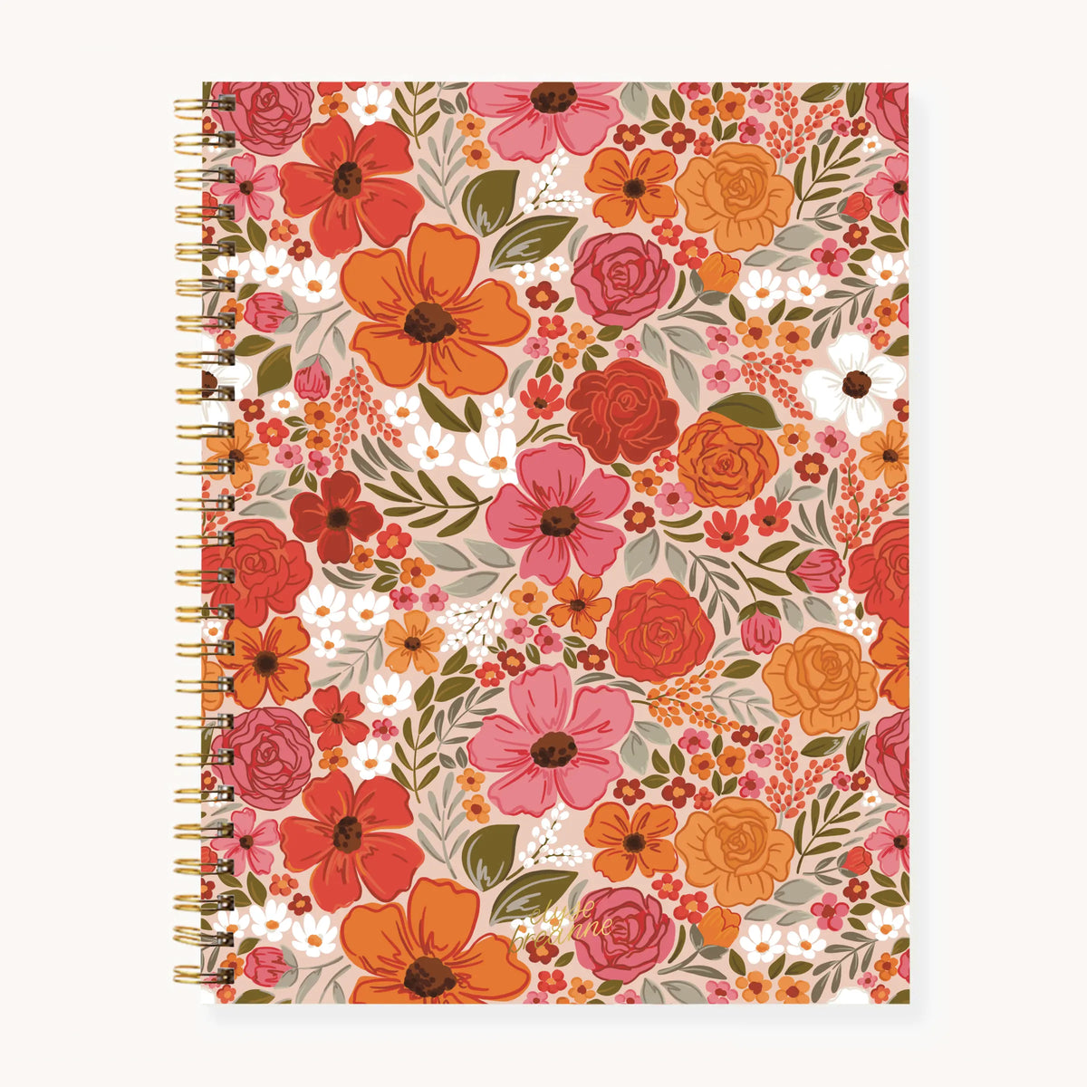 Elyse Breanne Design Spiral Bound Lined Journal - Softcover Writing Notebook, 120 College Ruled Pages, 8.5x11in Soft Touch Cover, Gold Hardware, Recycled Paper, College Office Supplies