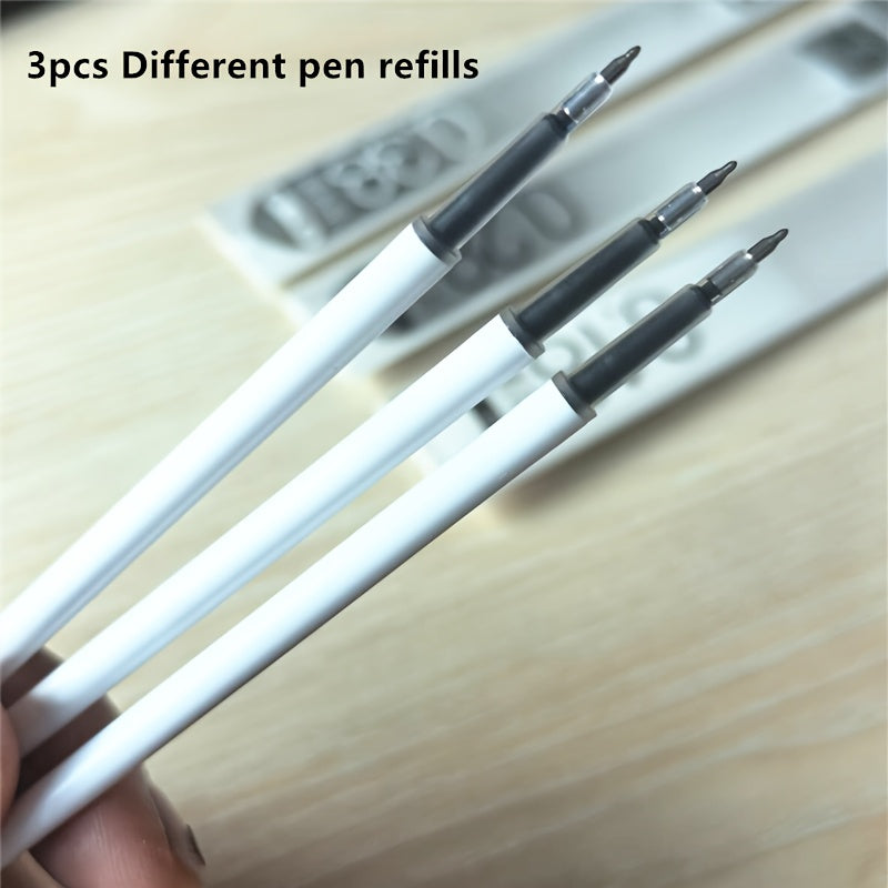 Stylish Minimalist Click Gel Pen - Ultra Fine Tips 0.18/0.28/0.38mm Ballpoint Pens for Smooth Writing Suitable for Journaling, School, Office, and Home Use