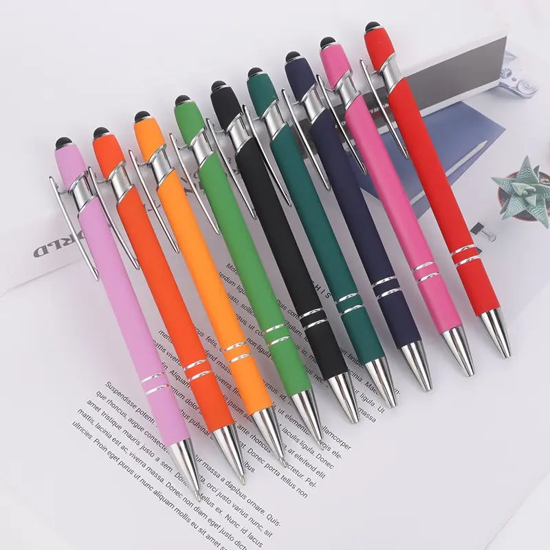 Metal Body Click Gel Pen Aluminum Rod Touch Screen Writing Multi - purpose Advertising Gift Pen Gel Ink Pens