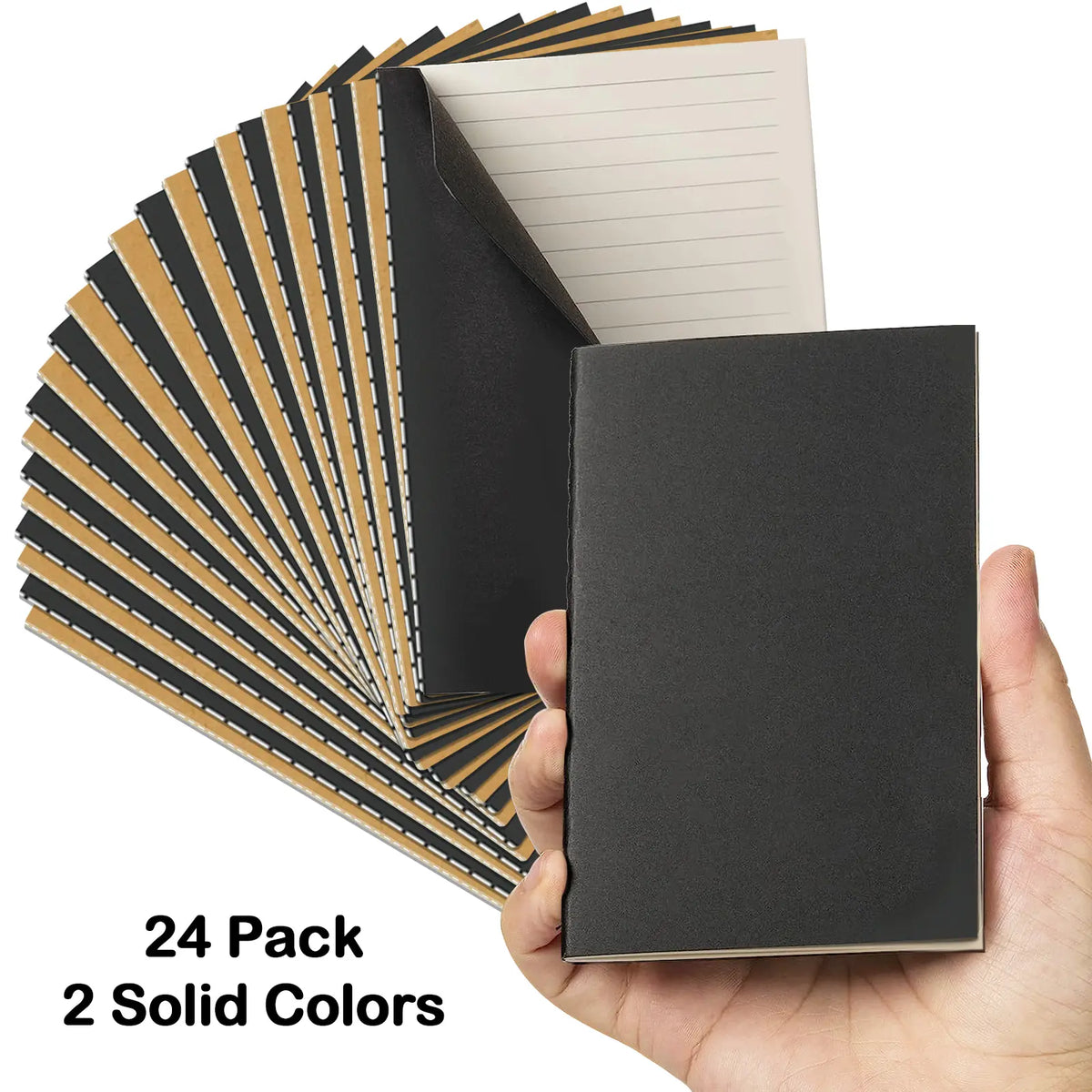24 Pack Pocket Notebook Bulk, College Lined Softcover Journal, Small Travel Notepad for Writing & Drawing, Ideal for Students and Artists