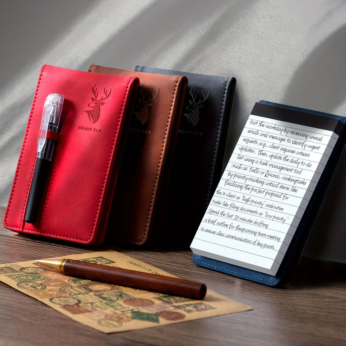 Available in Both Combination Sets and as a Portable Notebook with 100 Replaceable Lined Inner Pages, This Set Includes a Pen and Is Ideal for Diaries, Travel, Work, and Study