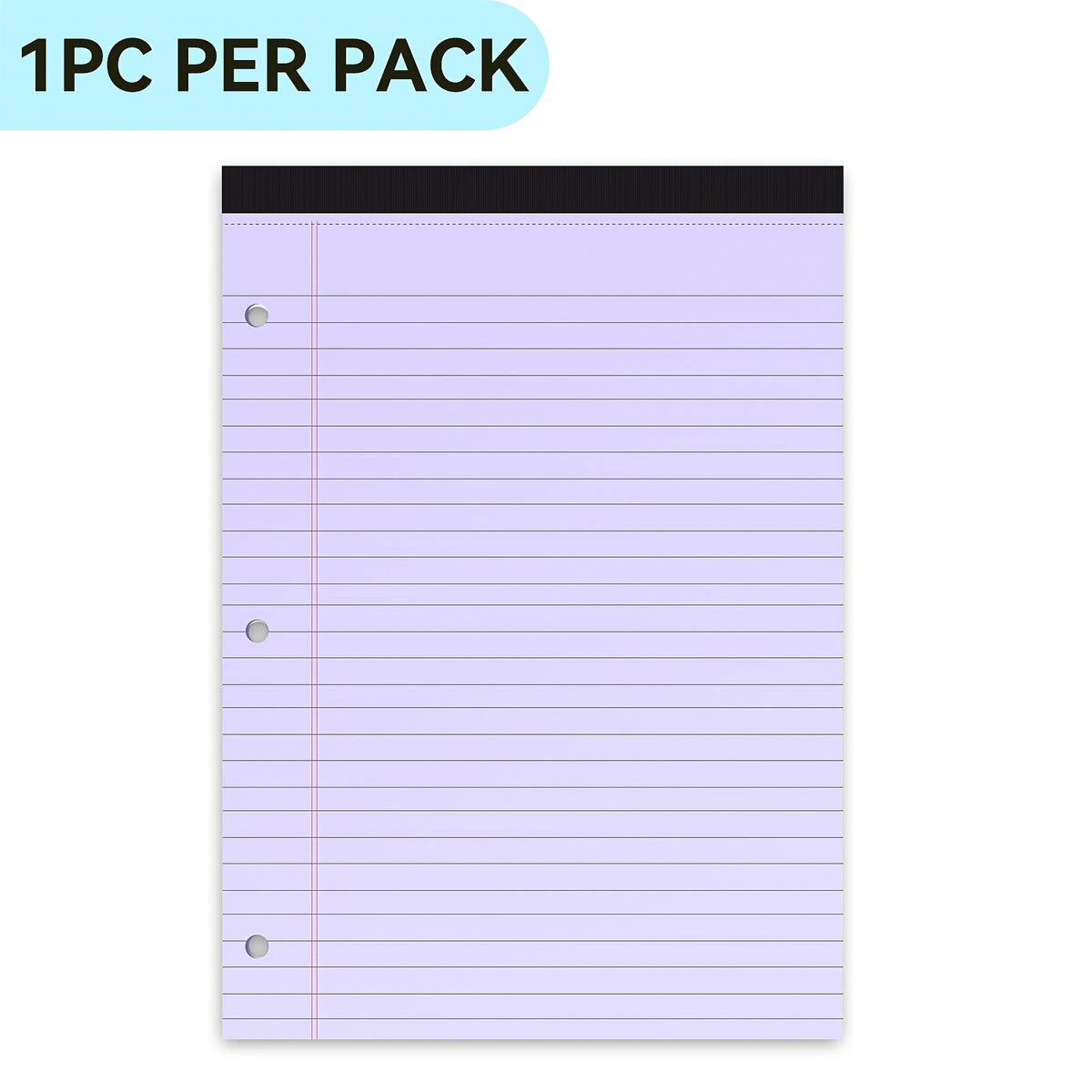 Granary College Ruled 8.5 X 11.75-Inch 30 Sheet Perforated Lined Writing Note Pads, Memo Pad, Writing Scratch Pad, Blank Note Pads, Paper Pad for Work, School, 3 Hole, Tearable Page, Multicolor.