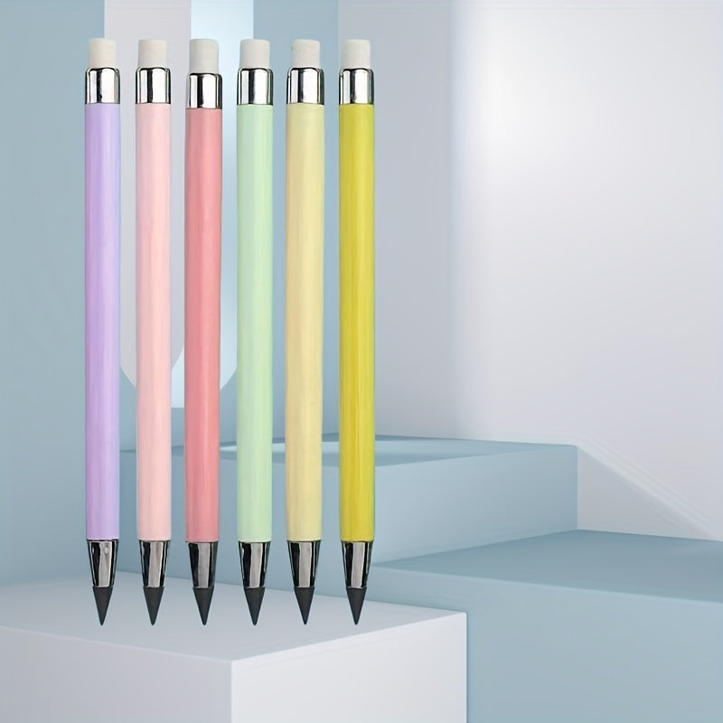 6pcs HB Eternal Pencil • Black Technology Sketch Pencil • Not Easy to Break • Doesn't Need Sharpening