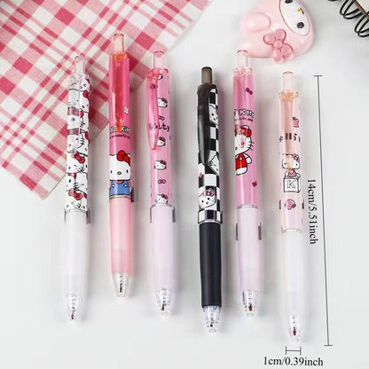 Random 1pc Ins High-V Series Click Pen Student Quick-Dry Good to Write Test-Taking Pen 0.5Mm Black Neutral Pen Full