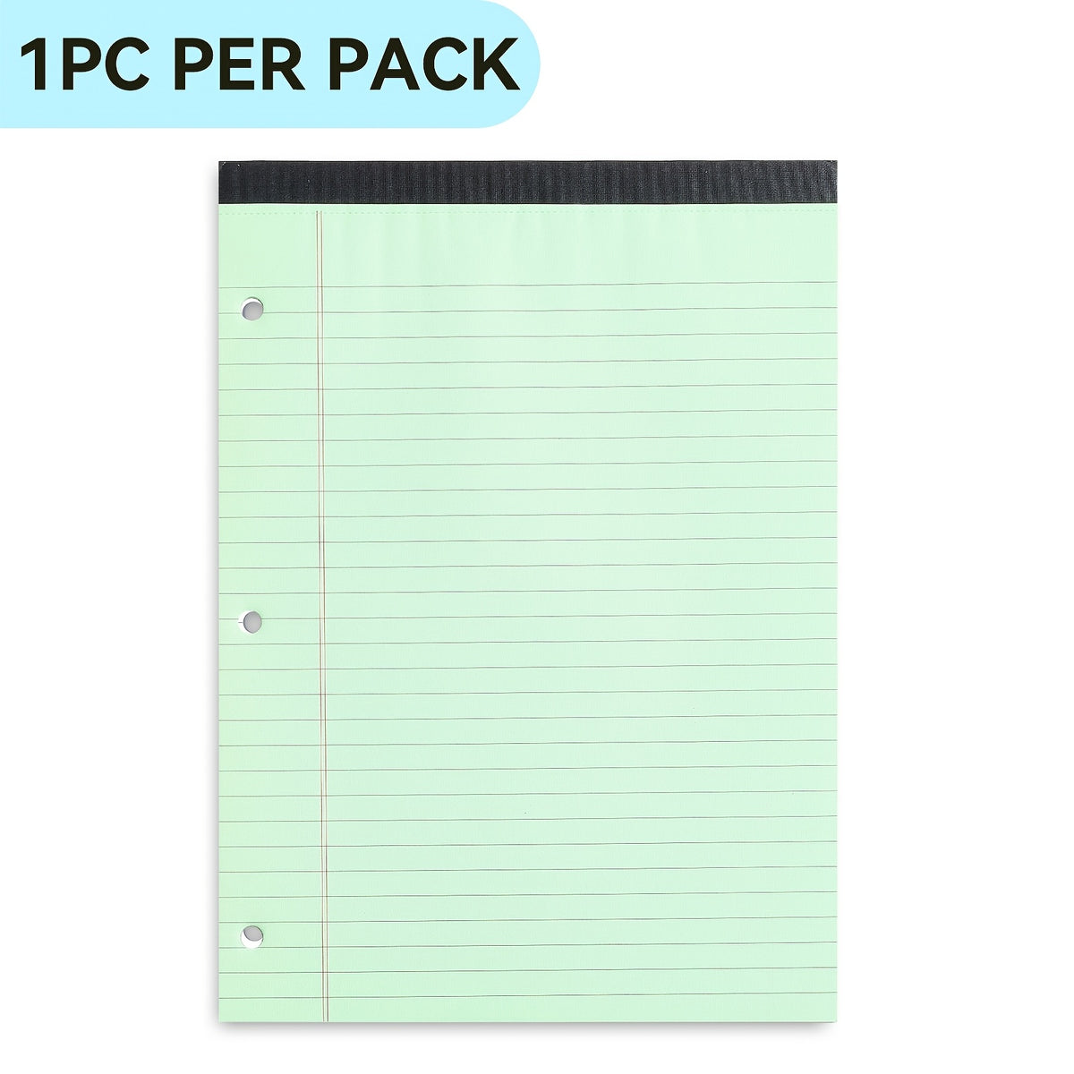 Granary College Ruled 8.5 X 11.75-Inch 30 Sheet Perforated Lined Writing Note Pads, Memo Pad, Writing Scratch Pad, Blank Note Pads, Paper Pad for Work, School, 3 Hole, Tearable Page, Multicolor.