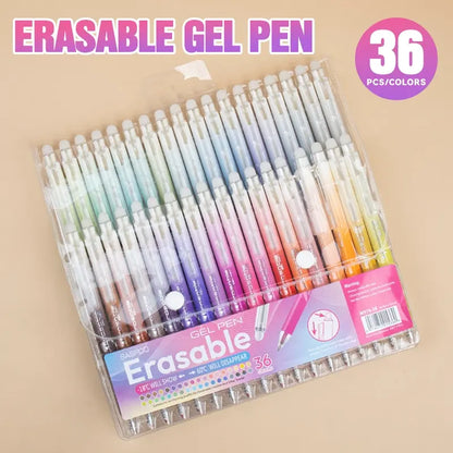 36 Color Erasable Gel Pens Set, Click Ballpoint Pens for Drawing, 0.7mm Fine Point, Perfect Back to School Supplies for Kids and Students, Quick Dry Pens