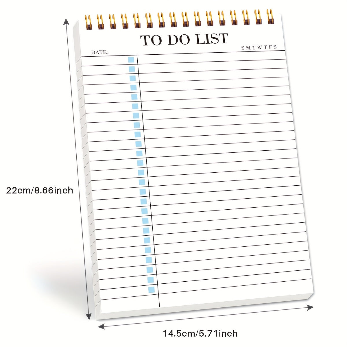 Office Supplies to Do List Notepad, Undated Daily Planner Notepad with to Do List Notebook Checklist Planner Spiral Cover Notepad for School Planner, 52 Sheets, 5.71"*8.66" A5 Size