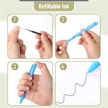 Retractable Gel Pens, 12-Pack Pastel Barrel 0.5mm Fine Tip, High-Quality Black Ink, Convenient 1-Click Operation, Aesthetic for Journaling Detailed Notes, Office Stationery with Manufacturer Warranty, Convenient One-Click Operation, 0.5Mm Tip