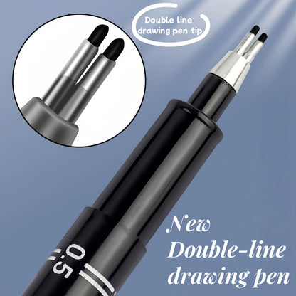 Introducing The New Double-Line Gel Pen in Sizes 0.1Mm, 0.3Mm, And 0.5Mm, an Essential Tool for Architectural Design Exams, Sketching, And Artistic Painting, Drawing Pen For Artist, Drawing Pen For Pencil, Drawing Pen For Art, Art Pen, School Supplies, Sc