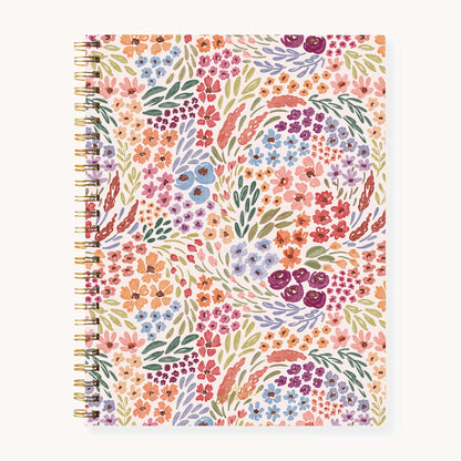 Elyse Breanne Design Spiral Bound Lined Journal - Softcover Writing Notebook, 120 College Ruled Pages, 8.5x11in Soft Touch Cover, Gold Hardware, Recycled Paper, College Office Supplies