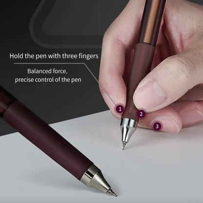 Aesthetic Gel Pens 12-Piece Set - 0.5mm, Low Center of Gravity, Retractable, Dark Style, Soft Protective Sleeves, Comfortable Callus-Preventing Grip, Smooth Smudge-Proof Quick-Dry Ink, Large-Capacity Black Pens for DIY, Back to School Supplies