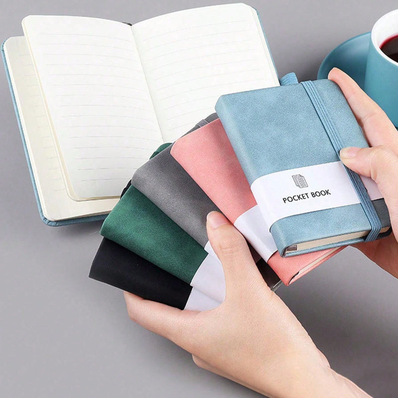 Compact A7 Pocket Notebook with Pen Holder - Uncoated, College-Ruled Mini Journal for Daily Notes & Office Supplies, for Spring