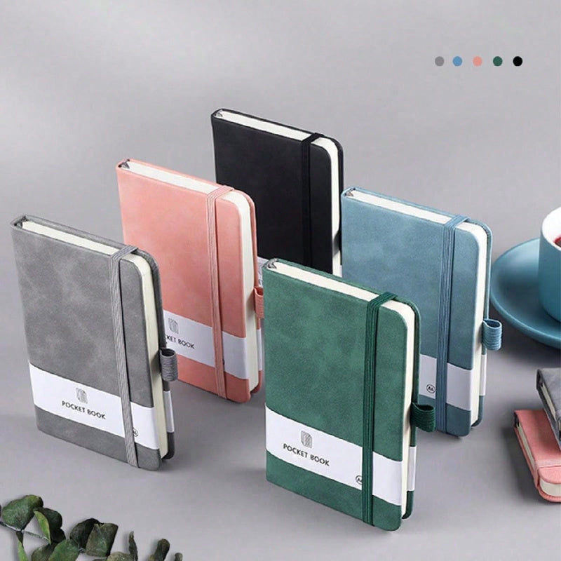 Compact A7 Pocket Notebook with Pen Holder - Uncoated, College-Ruled Mini Journal for Daily Notes & Office Supplies, for Spring