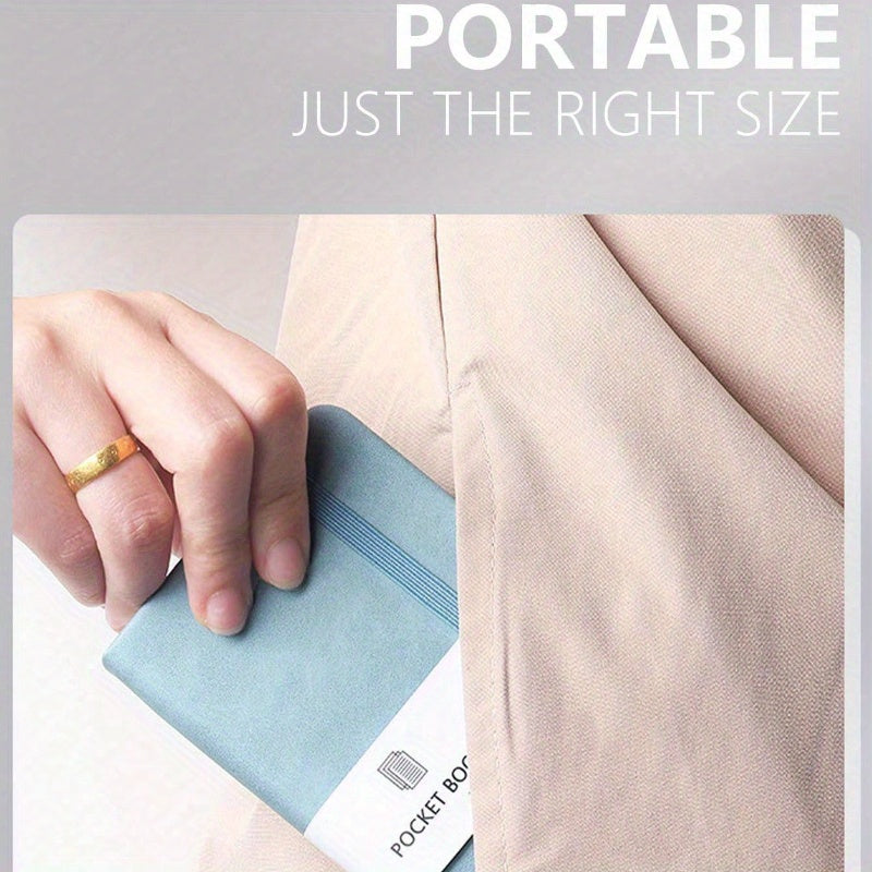 Compact A7 Pocket Notebook with Pen Holder - Uncoated, College-Ruled Mini Journal for Daily Notes & Office Supplies, for Spring
