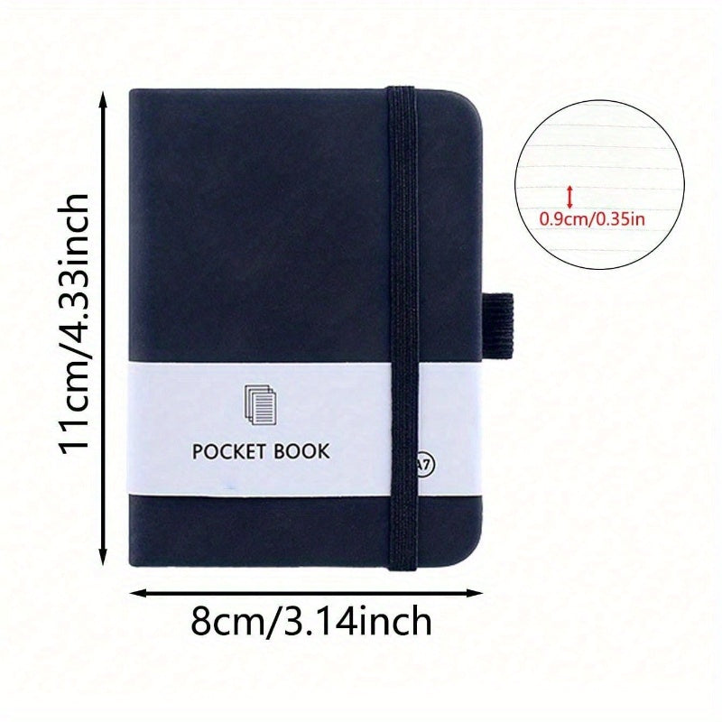 Compact A7 Pocket Notebook with Pen Holder - Uncoated, College-Ruled Mini Journal for Daily Notes & Office Supplies, for Spring