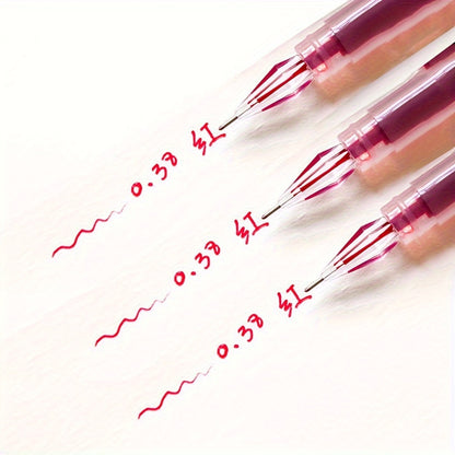 [Quick-Dry Ink Pens] 3pcs Per Pack, 0.38Mm, Quick-Dry Ink, Black/Blue/Red - Ideal Pens for Exams And Office Use, Fineliner Pens for Writing