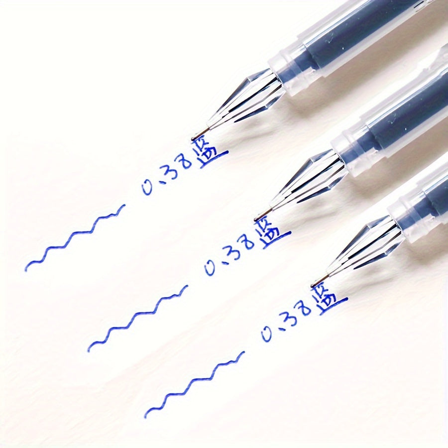 [Quick-Dry Ink Pens] 3pcs Per Pack, 0.38Mm, Quick-Dry Ink, Black/Blue/Red - Ideal Pens for Exams And Office Use, Fineliner Pens for Writing