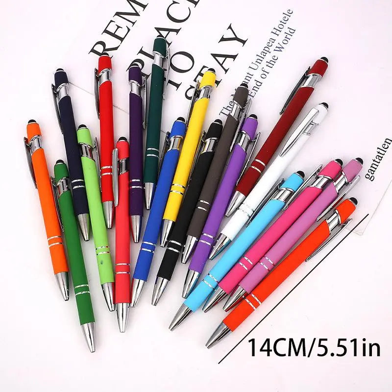 Metal Body Click Gel Pen Aluminum Rod Touch Screen Writing Multi - purpose Advertising Gift Pen Gel Ink Pens