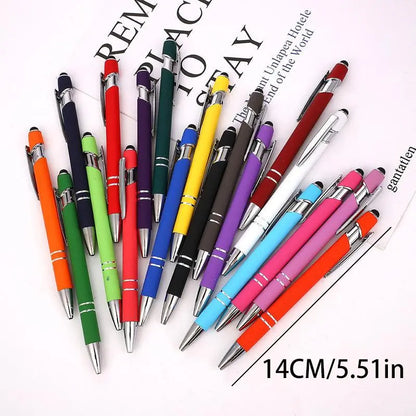 Metal Body Click Gel Pen Aluminum Rod Touch Screen Writing Multi - purpose Advertising Gift Pen Gel Ink Pens