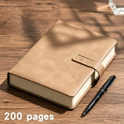 [Back to School Must-Have] A5 Premium PU Leather Bound Journal - Buckle Close Hardcover Work Notebook, 200 Thick Pages for Journaling, School Use