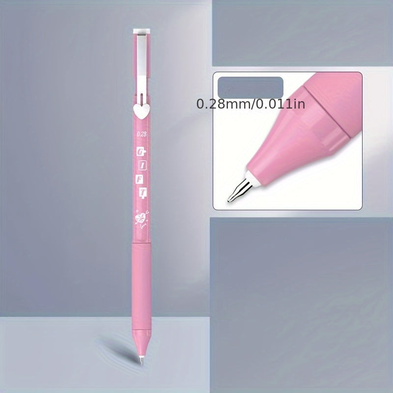 Stylish Minimalist Click Gel Pen - Ultra Fine Tips 0.18/0.28/0.38mm Ballpoint Pens for Smooth Writing Suitable for Journaling, School, Office, and Home Use