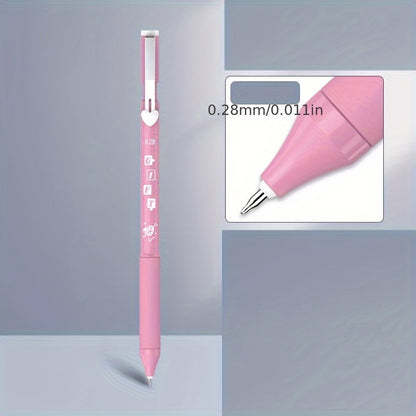 Stylish Minimalist Click Gel Pen - Ultra Fine Tips 0.18/0.28/0.38mm Ballpoint Pens for Smooth Writing Suitable for Journaling, School, Office, and Home Use