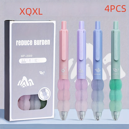 Popular Choice] 4/20pcs Gel Pen Per Box Decompression Soft Grip Push-Type Neutral Pen, Super Soft Grip, Comfortable Grip, 0.5Mm Black Ink, Plastic Material, Retractable, Quick-Drying, Suitable for School And Office Supplies Stationery Gifts