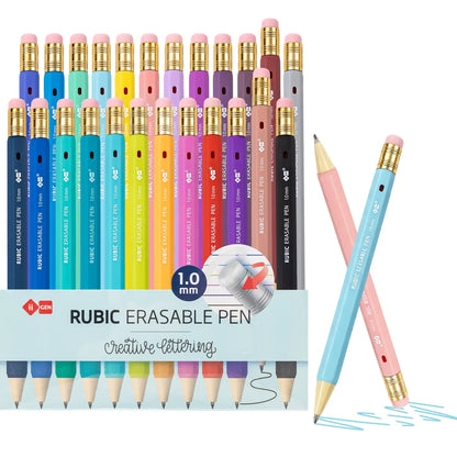 iiGEN x Creative Lettering RUBIC Erasable Gel Pen - 1.0mm Bold Point, Quick-Dry Ink, 12/24 Colors, Back to School College Supplies, Office Accessories, Journaling & Office Use