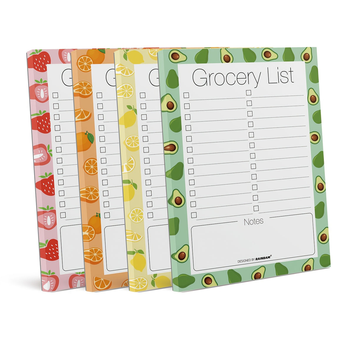 Shopping Random 1/4 Pack Fruit Magnetic Notepads for Fridge - to-Do List, Reminders, Grocery List Pads -Strong Magnetic Back, Weekly Planning Food Organizer/ Tear-Off Notepad Hanging Checklist for Fridge
