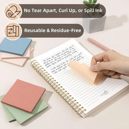 Cute Spiral Notebook Set For Women, Bible Journal Set, 3 Pack A5 Spiral Notebook + 5 PCS Gel Pens + 600 Sticky Notes + Gift Box, Aesthetic Gift Set for Work Students School Office Supplies,back to school,back to school haul