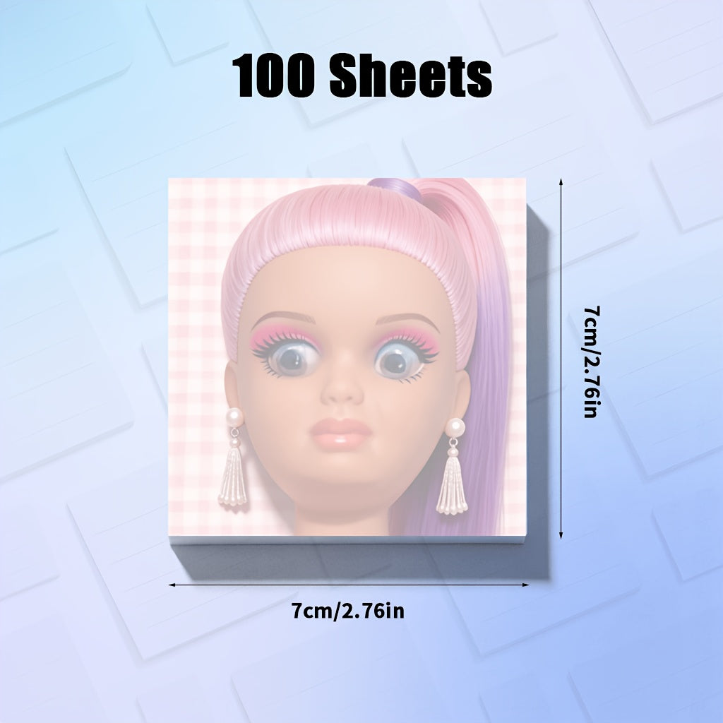 50/100 Sheets Creative Note Paper, Funny Gross Grimace Doll Notepad, Sarcastic Sticky Notes with Square Design, Perfect for Colleague Gifts, Office Humor Desktop Decoration, Workplace Grimace Message and Emotional Aesthetic Stationery