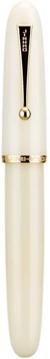 Jinhao 9019 Fountain Pen Dadao Series Ivory White #8 Heartbeat Fine Nib Large Converter Smooth Writing Instrument