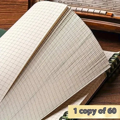 60 Sheets Diary Notebook, Math Notebook, Planner Notebook, Journals for Writing, Notebook for Work, Flip-Page Memo Pad, Notepad, Grid Stationery, B5 Sketch Writing Board, Office Learning Supplies, School Supplies
