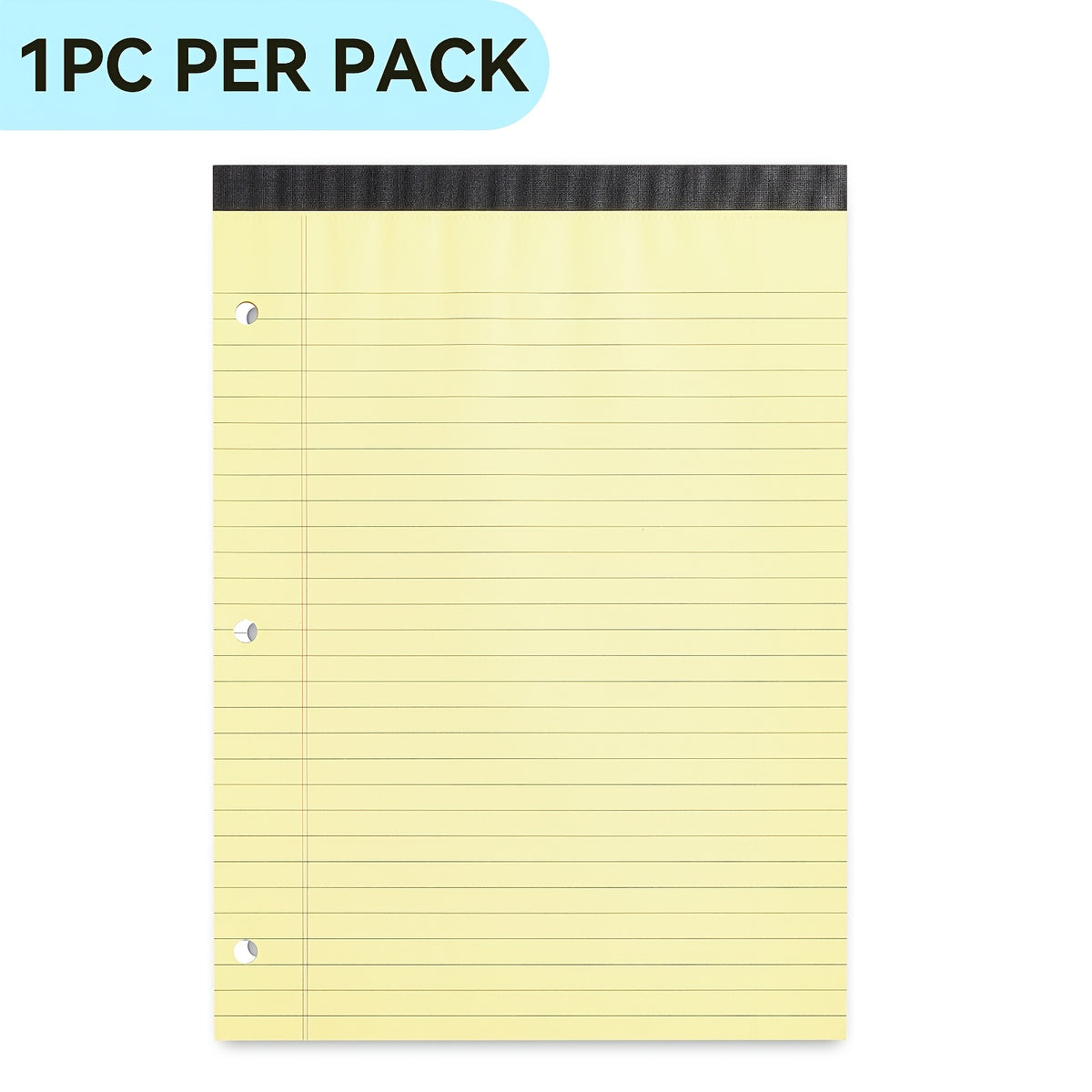 Granary College Ruled 8.5 X 11.75-Inch 30 Sheet Perforated Lined Writing Note Pads, Memo Pad, Writing Scratch Pad, Blank Note Pads, Paper Pad for Work, School, 3 Hole, Tearable Page, Multicolor.