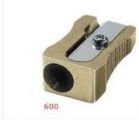 Mobius + Ruppert (M+R) Brass Artists Pencil Sharpener - choose from 4 shapes! Made in Germany - finest in the world! (604 - Bullet/Grenade)