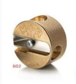Mobius + Ruppert (M+R) Brass Artists Pencil Sharpener - choose from 4 shapes! Made in Germany - finest in the world! (604 - Bullet/Grenade)