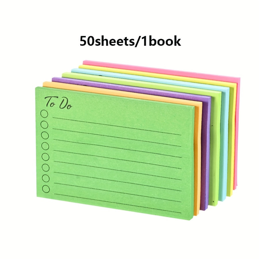 1/9 Book to Do Lined Sticky Notes Self-Stick Note Pads with Line Adhesive Memo Sticky Notes Notepad