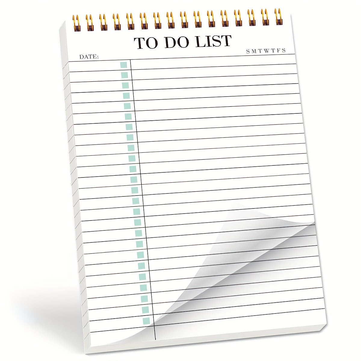 Office Supplies to Do List Notepad, Undated Daily Planner Notepad with to Do List Notebook Checklist Planner Spiral Cover Notepad for School Planner, 52 Sheets, 5.71"*8.66" A5 Size